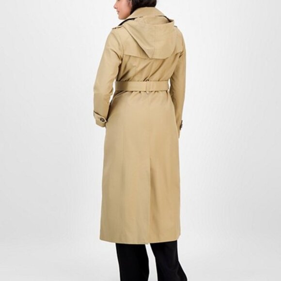 London Fog Women's Hooded Belted Maxi Trench Coat - NWOT - Picture 2 of 12